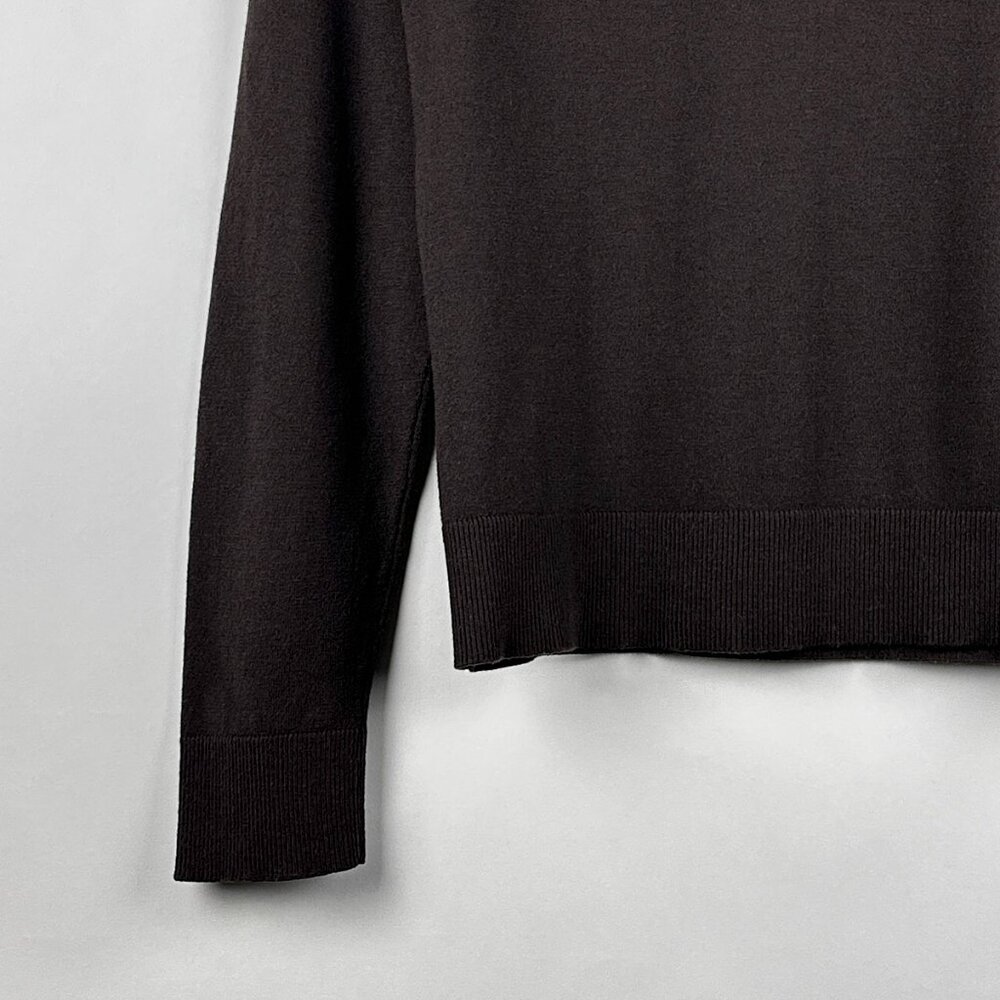 Talbots Brown Lightweight Scoop Neck Sweater Rayon Nylon Size Small Petite SP - Picture 3 of 9